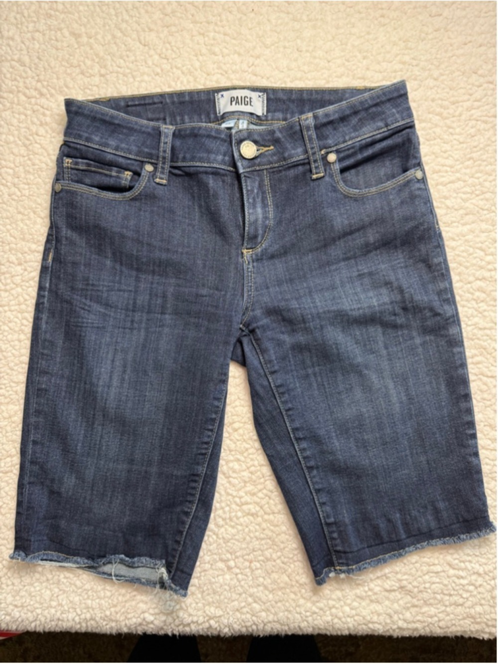 Women's PAIGE Blue Denim Jean Shorts Size 25